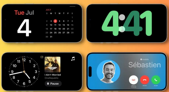义安苹果手机维修分享iOS17横屏充电待机显示有什么好处 