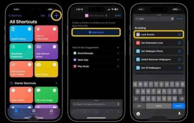 义安苹果14锁屏维修店分享iPhone14升级iOS16.4后如何创建锁屏快捷方式 