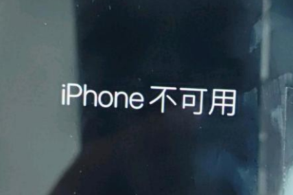 义安苹果服务网点分享锁屏界面显示“iPhone 不可用”如何解决 